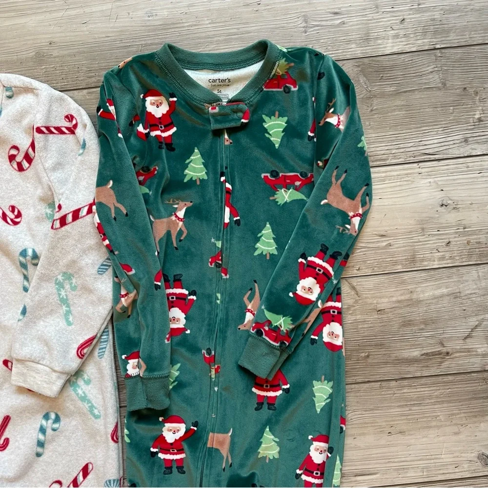 Carter's | Holiday Footie Pajamas | Size: 5T | Bundle: Set of 3